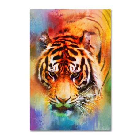 Jai Johnson 'Colorful Expressions Tiger' Canvas Art,12x19